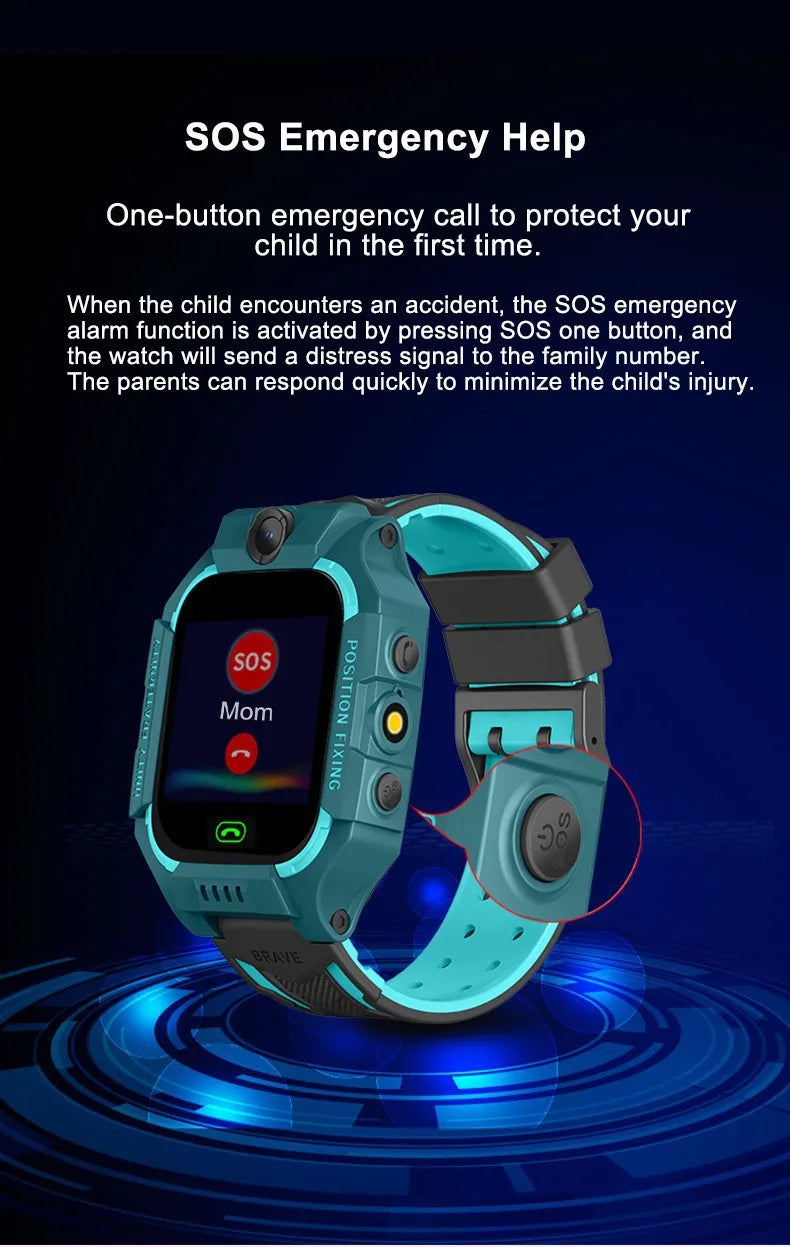 4G kids Smart Watch SOS Waterproof Sim Card Smartwatch for Children Boy Child Watch Girl LBS Location Tracker Clock Phone Call