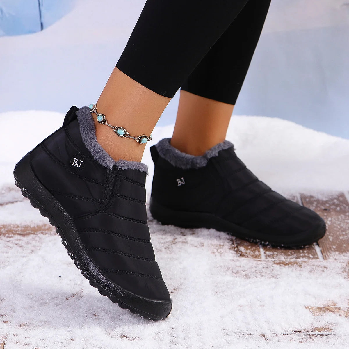 Trendy Comfort Winter Short Boots, Fashion Cold Resistant Footwear Perfect For City Shopping, Weekend Strolls
