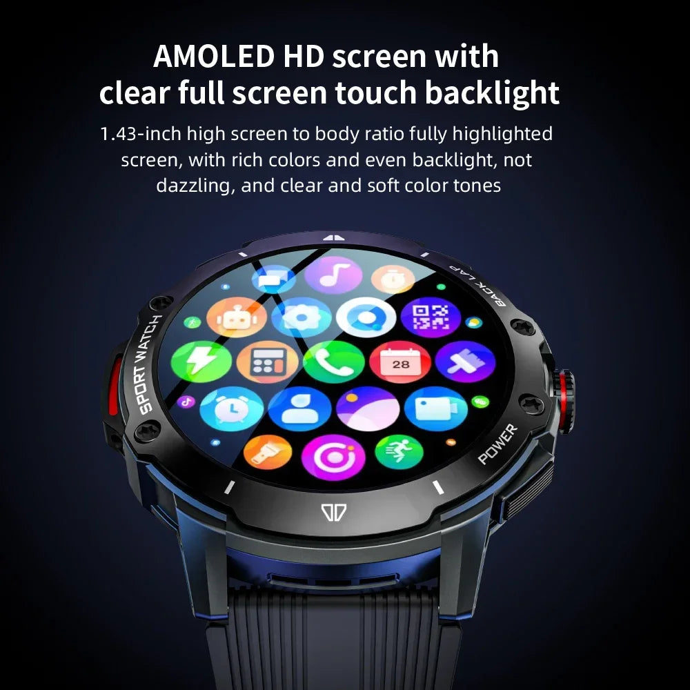 2024 New LOKMAT NFC Android Smart Watch Men, 4G SIM Card GPS Wifi 2G+32G Smartwatch, Play Tiktok Camera Video Calls Watch Phone