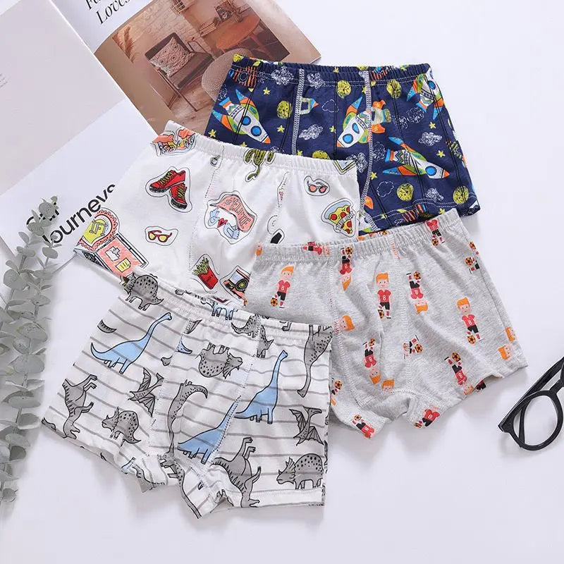 3Pcs/Lot Boys Cotton Boxer Underwear Solid Color Shorts Cotton Boy Boxer Panties Boys Underwear Toddler Underpants