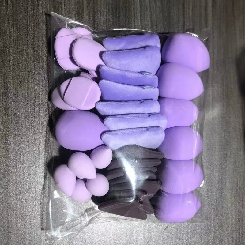 35Pcs Makeup Set - Multipurpose Sponges for Fndn/Concealer, Wet/Dry, Latex-Free All Skin, Cntr/Eye/Inner Crnr