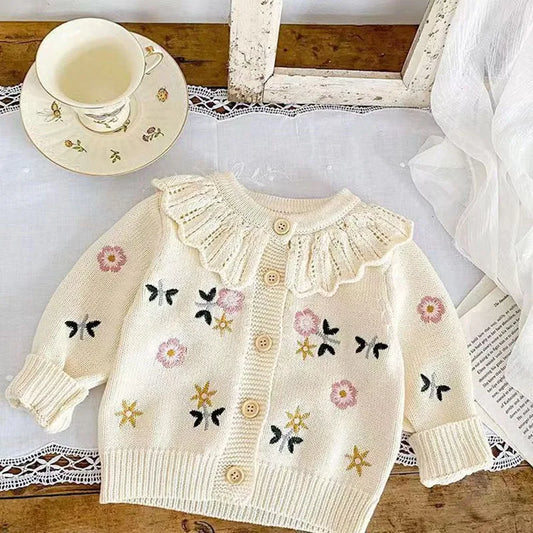 Kids Girls Spring And Autumn Coat Sweaters For Infants and Newborns Knitwear Cardigan Outgoing Clothing Baby Cardigan Sweater