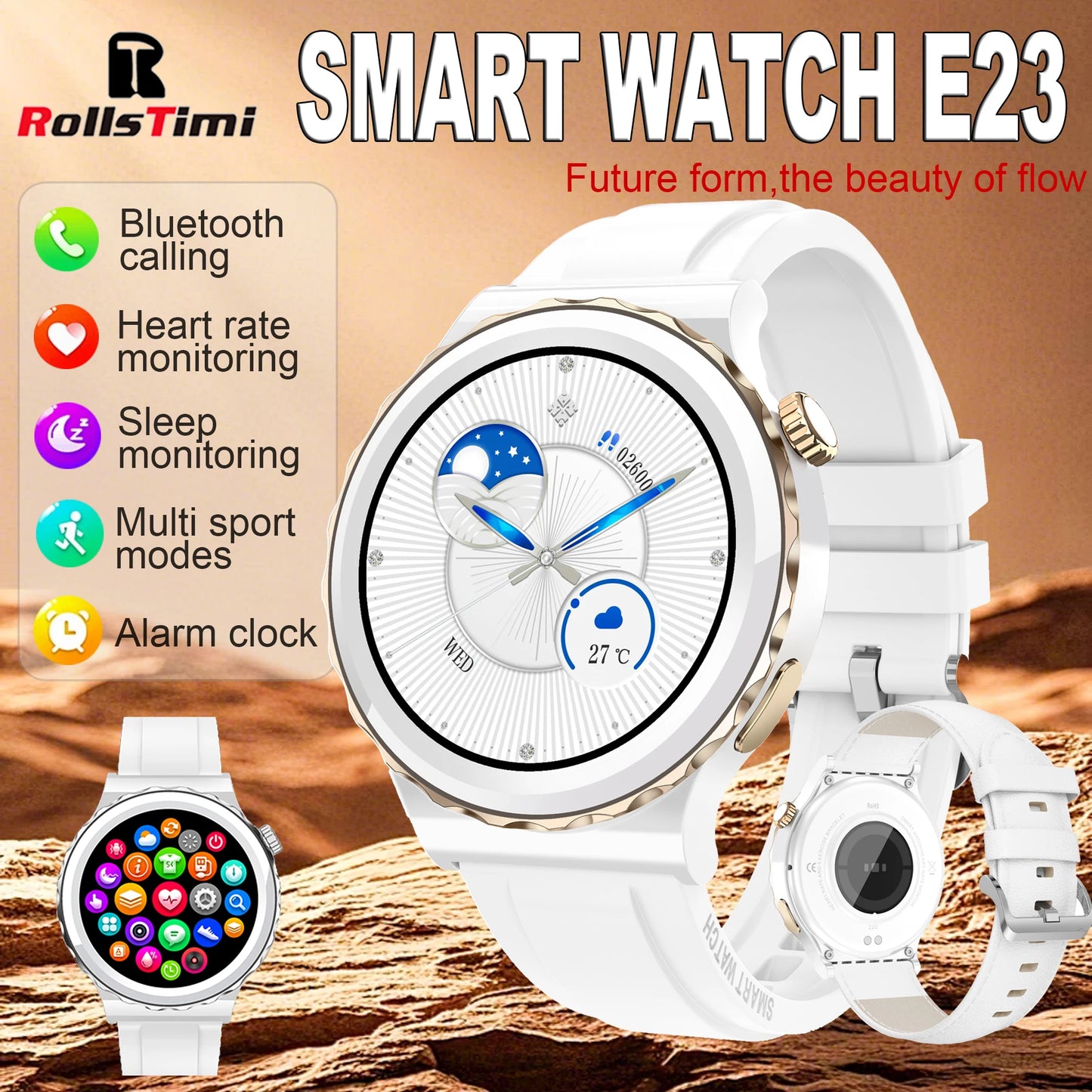 Smart Watch Unisex Smart Watches Bluetooth Call GPS Activity Tracker 24-hour Health Test Wrist Watches Women's Health Monitoring