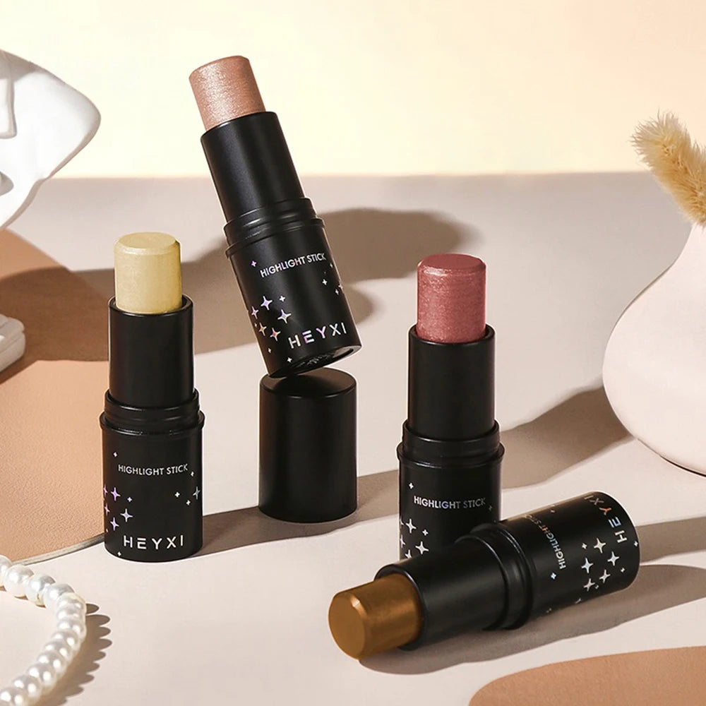 High gloss grooming stick, waterproof and sweat resistant, available in multiple colors, natural three-dimensional makeup look