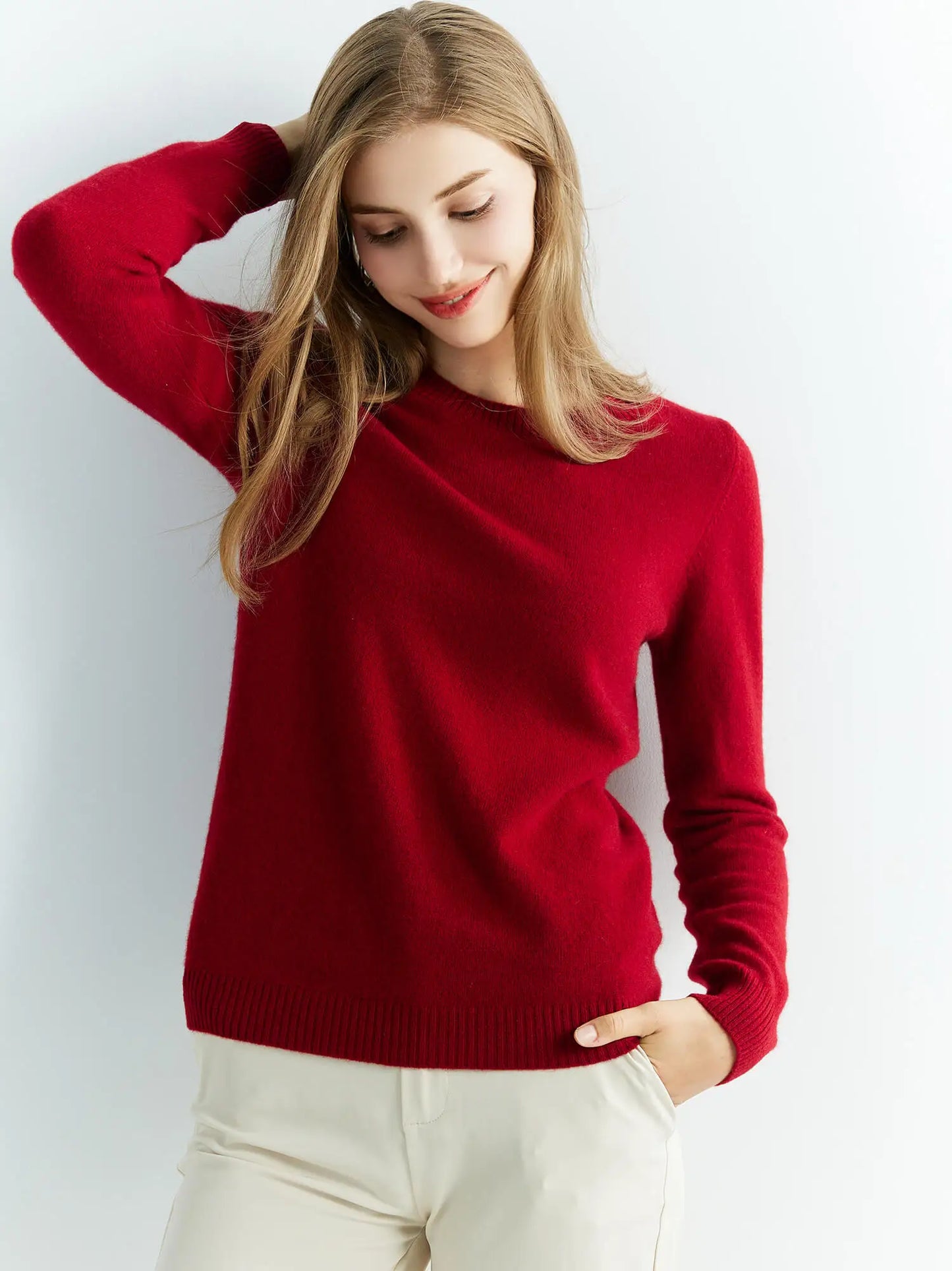 Knitted Sweaters Cashmere Sweater Women 100% Merino Wool O-Neck Vintage Pullovers 2022 Winter Autumn Jumpers Clothing Top Female