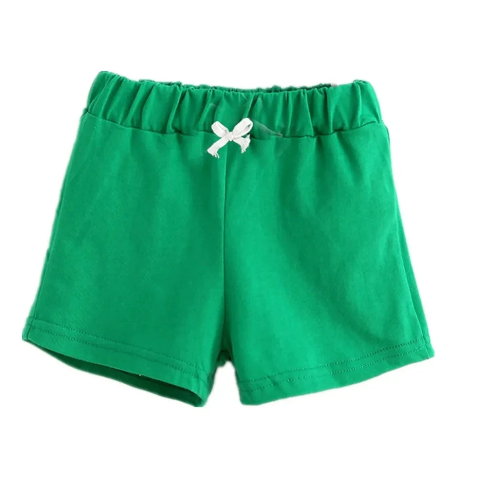 Baby Girls Boys Shorts 2024 Summer Children's Beach Short Pant Kids Candy Color Pants Toddler Sports Drawstring Trousers Casual