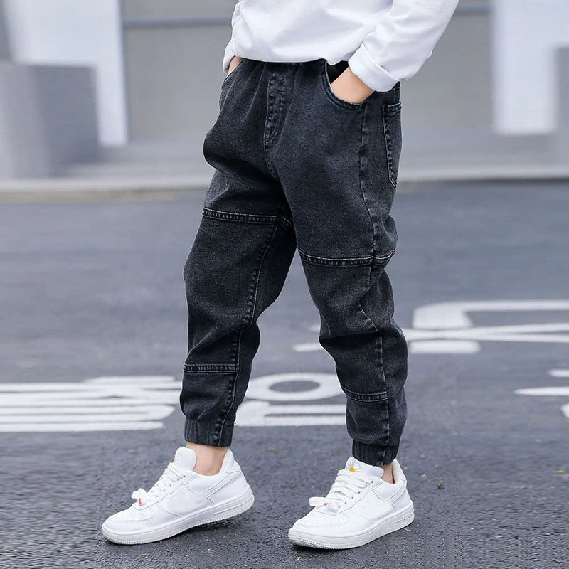 IENENS, pantalones vaqueros para niños, ropa para bebés, pantalones clásicos, ropa vaquera para niños, pantalones informales con lazo para niños de 4 a 11 años