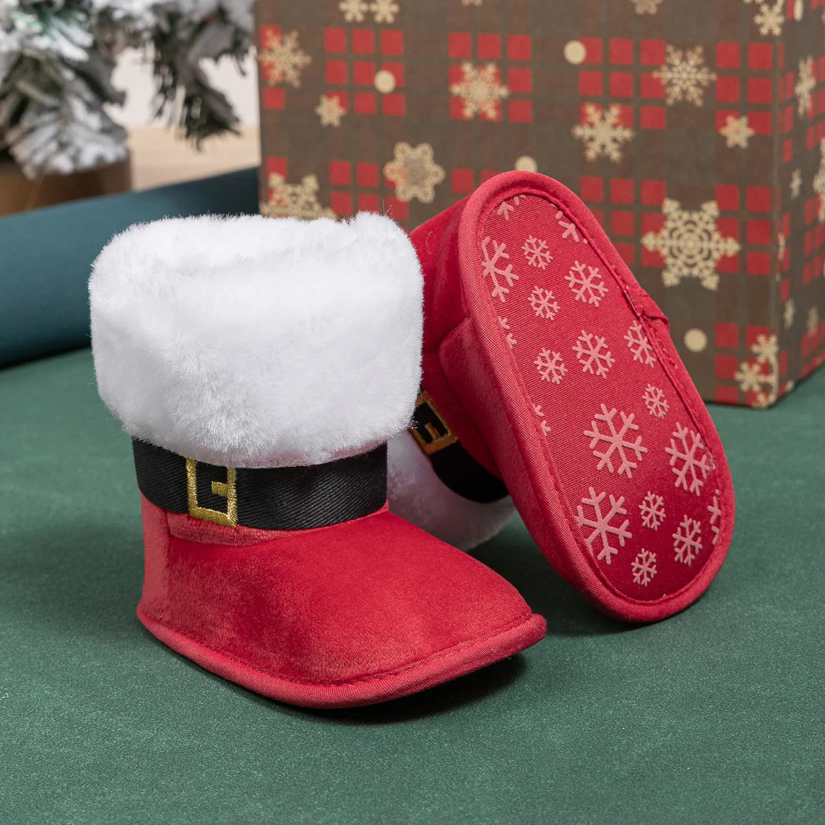 0-1 Year Old Baby Winter Thick and Warm Snow Boots With Added Fleece Soft Soled Warm High Boots