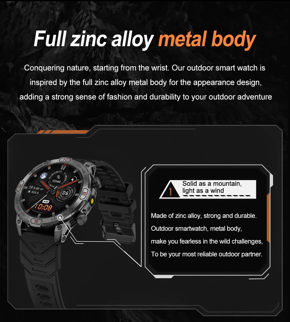 New Outdoor Military Smart Watch Men Compass AI voice Bluetooth Call Fitness GPS Sports Track Smartwatch For Android Xiaomi  IOS