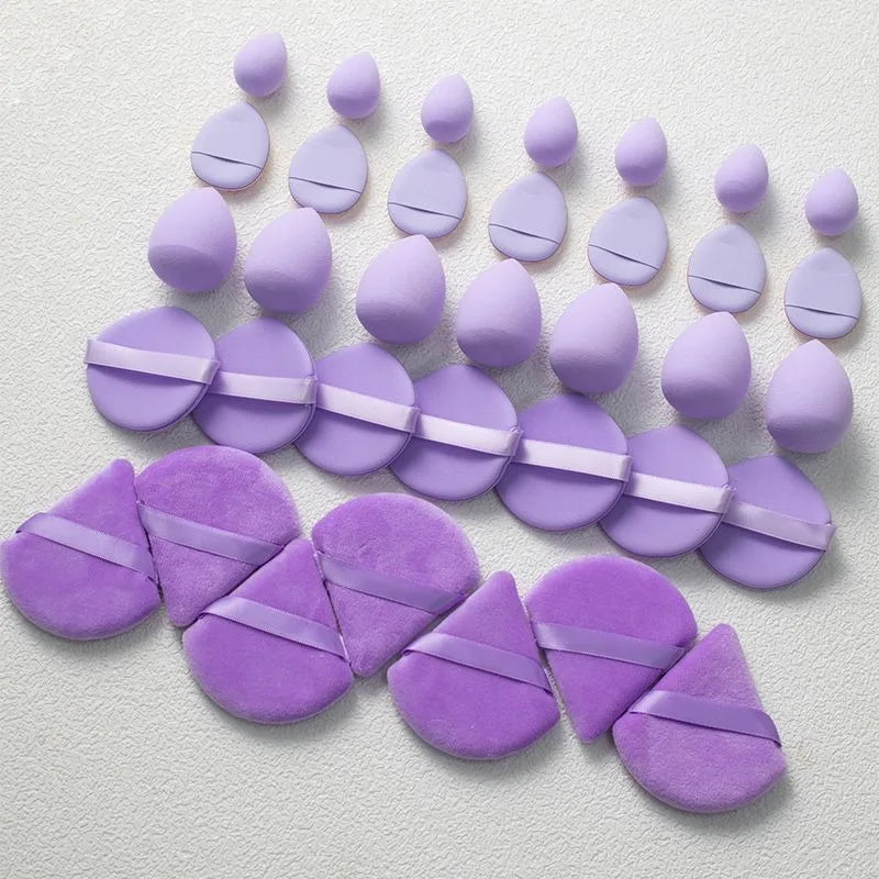 35Pcs Makeup Set - Multipurpose Sponges for Fndn/Concealer, Wet/Dry, Latex-Free All Skin, Cntr/Eye/Inner Crnr