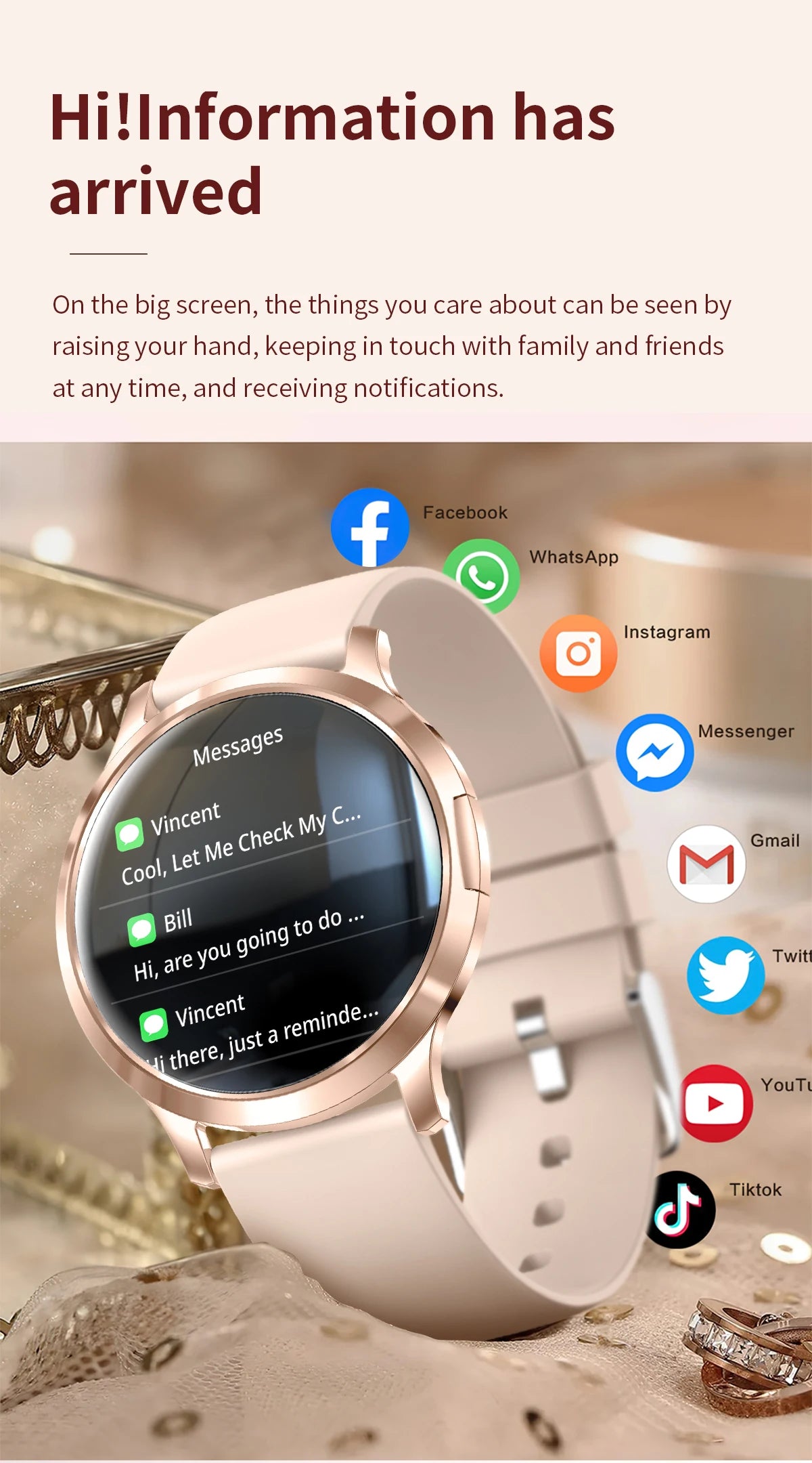 202 6New Smart Watch For Women 466*466 AMOLED Display Voice Call Sport Fitness Health Watches DIY Custom Dial Smartwatch Ladies
