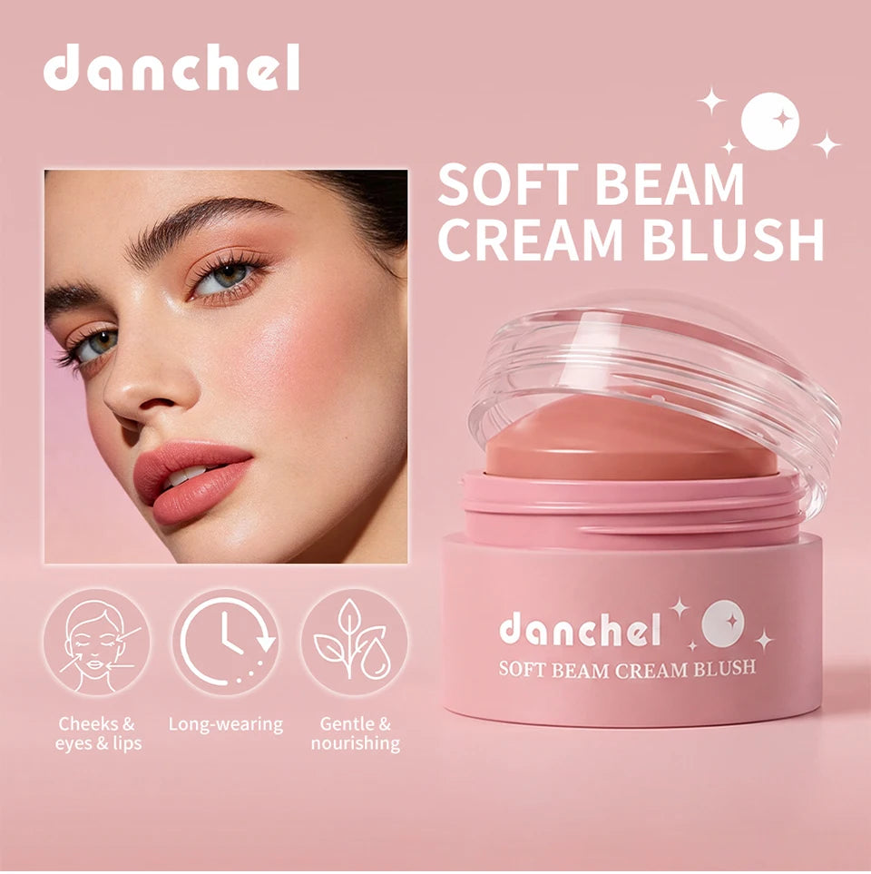 Natural Looking Matte Blush Stick Waterproof Long Lasting Hydrating Blendable Cream Blush Balm Lightweight Cheek Makeup Cosmetic