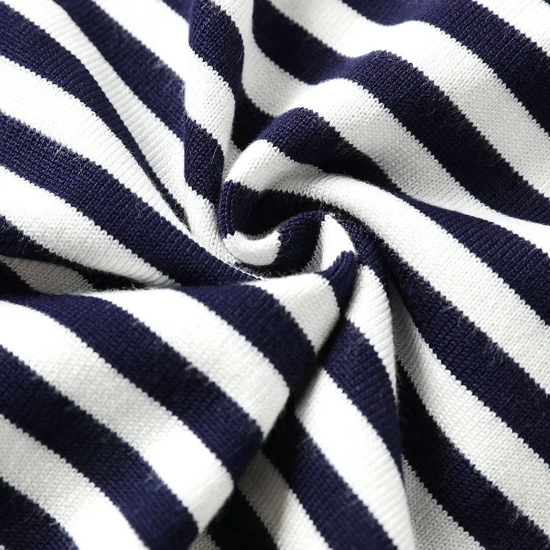 2025 New Long Sleeve Striped Pullover Women Sweater Knitted Sweaters O-Neck Tops Korean Pull Jumper Female Tailor-made T-Shirts