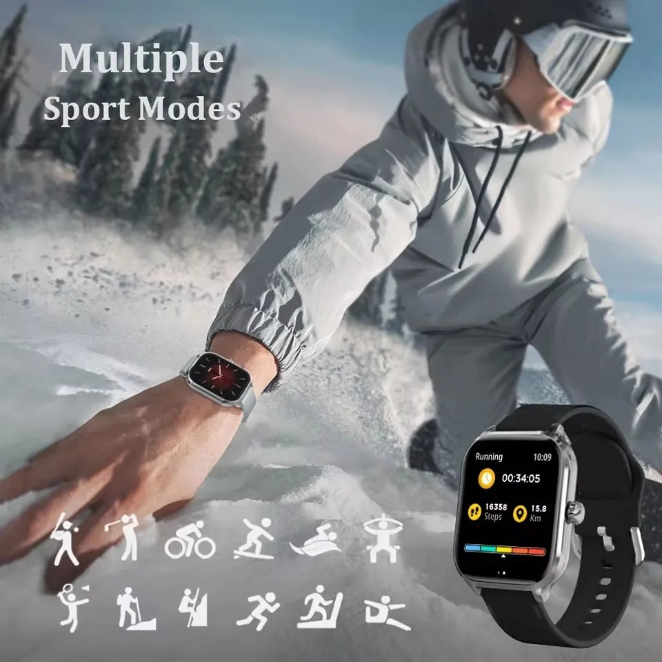 2026 Smart Watch For Android IOS Watches 2.01inch HD Display Bluetooth Call Message Alert Music Sports Smartwatch Men Women Gift