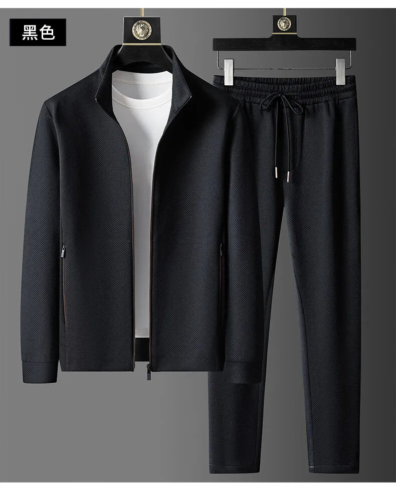 (jackets + trousers) 2024 spring fashion men jackets Man coats long sleeve men's casual jackets men A set of clothes size M-5XL