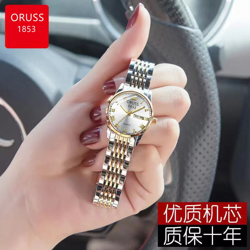 Women's Quartz Watch Luxury Minimalist Ladies Watch Precise Movement Luminous Hands Waterproof Design Niche Style Simple Elegant