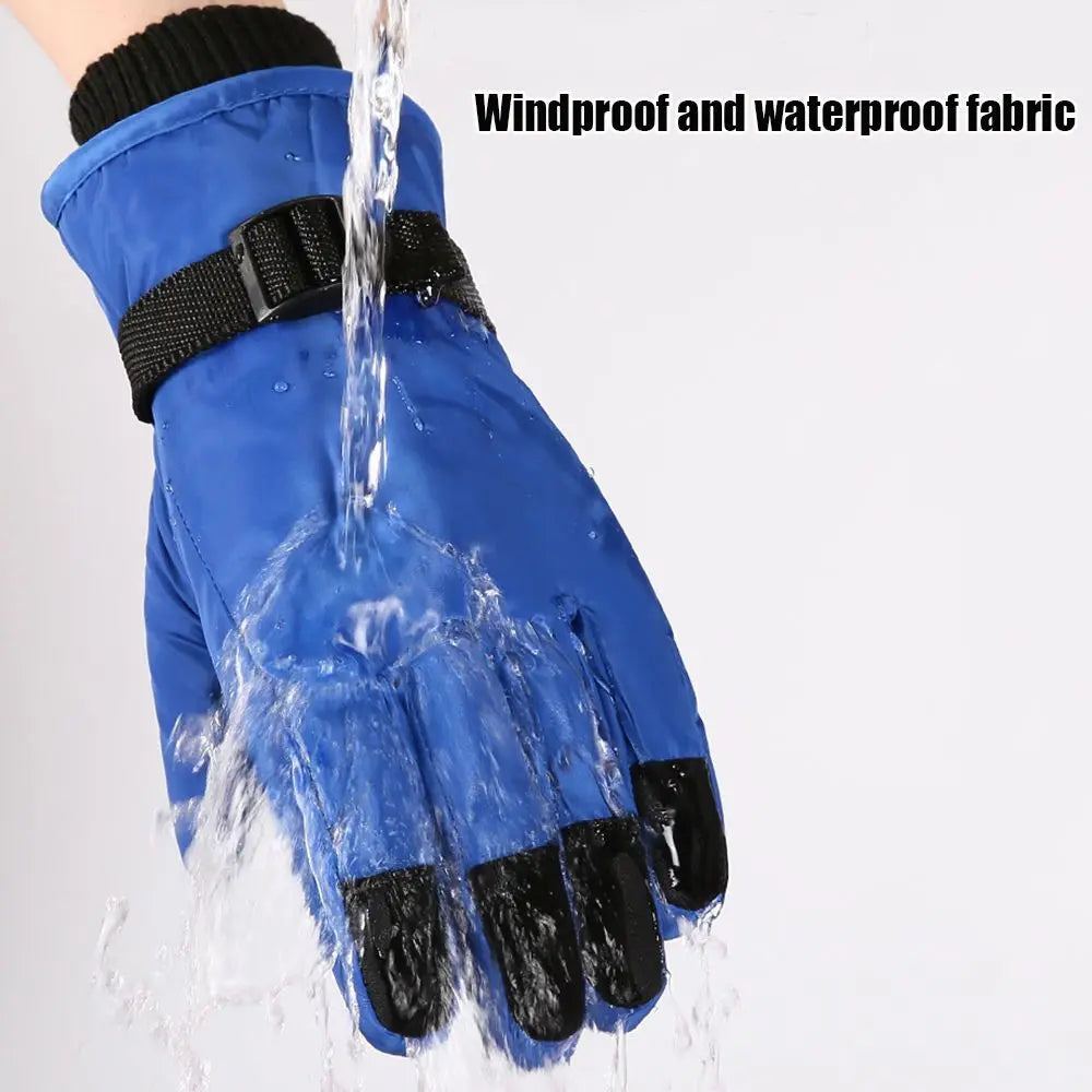 New Fashion Children Kids Winter Snow Warm Gloves Boys Girls Ski Windproof Waterproof Thicken Gloves Keep Finger Warm