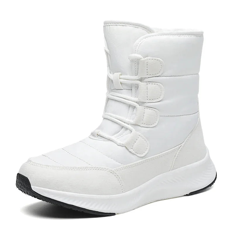 2023 Winter White Snow Boots Waterproof Non-slip Thicken Plush Warm Ankle Boots Women Shoes Botas Mujer Platform Shoes
