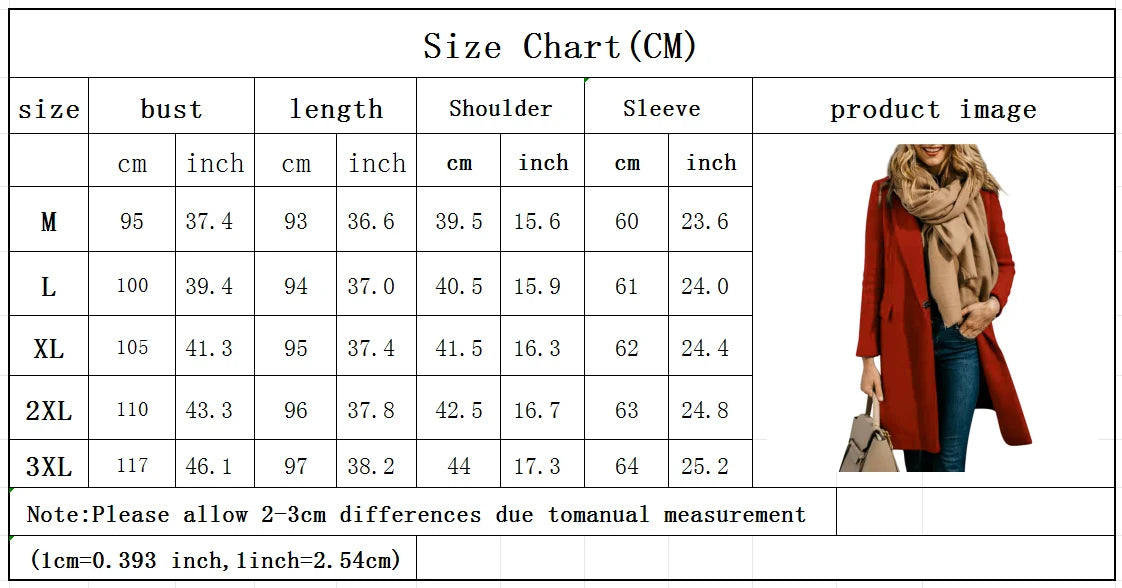 Women's Jackets Wool Blends Autumn Winter Trench Coat Flip Collar Warm Lining Coat Long Jacket Streetwear Women's Clothing M-3XL