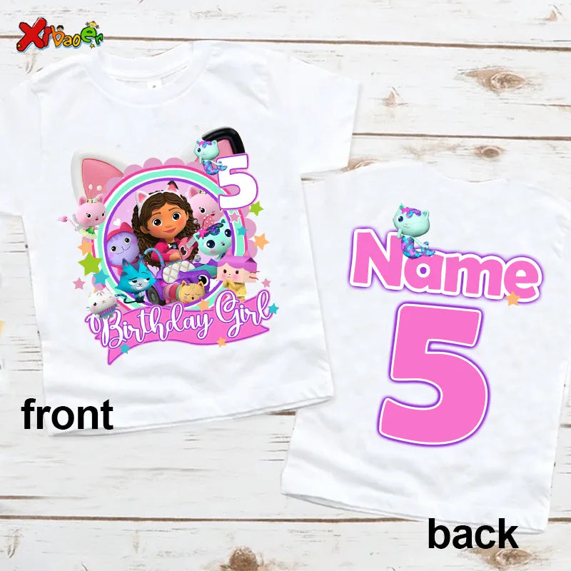 birthday girl t shirt for Kids Princess Shirt Custom Name Shirt Toddler Baby Gift 4 age Birthday Shirt Teen Girl Clothes 6 Years