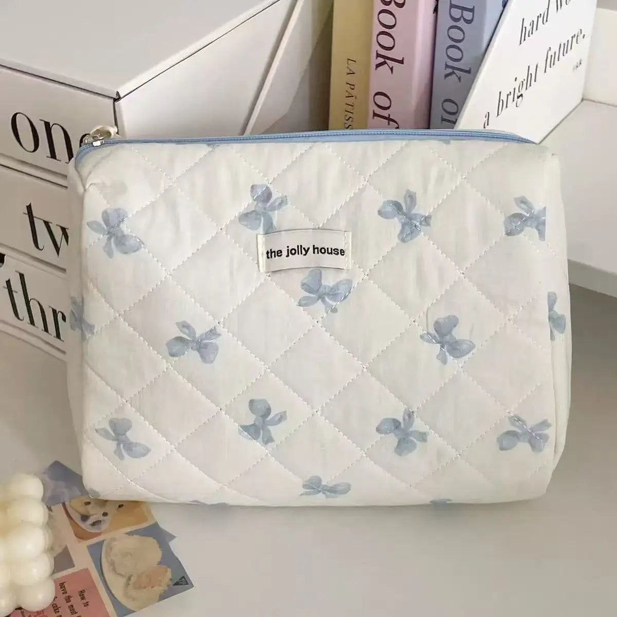 Large Capacity Makeup Bag Bow Print Cosmetics Bag Sundry Storage Bags Organizer for Travel Toiletries neceser Pouch косметичка