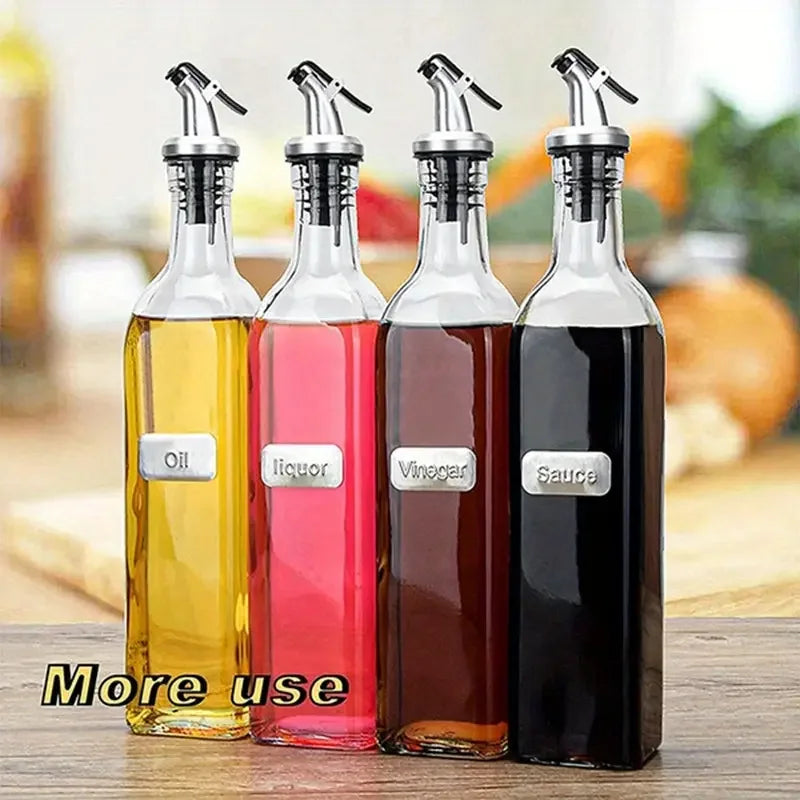 Gold Olive Oil Spouts Oil Vinegar Bottle Stopper Spout Leakproof Food Grade Plastic Sprayer Wine Vinegar Spouts Kitchen Tools