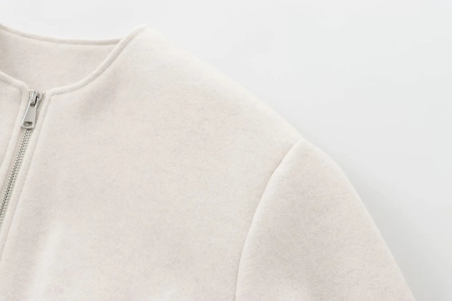 MUJER Fleece Bomber Jackets for Women Soft Zipper Woman's Sports Jacket Casual Cropped Jacket Women Long Sleeve Coats Outerwears