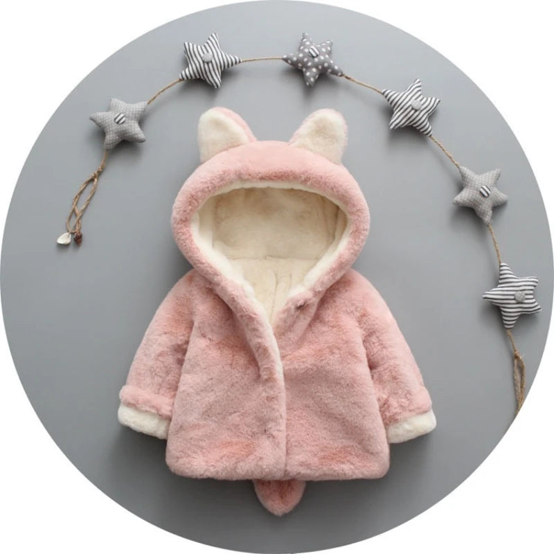 Newborn Baby Girl Clothes Cape Cloak Small Coat Autumn Winter 1-3 Years Kid Cotton Clothing