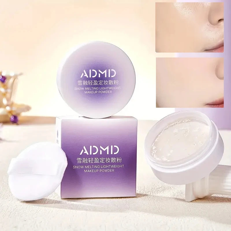 Lightweight Setting Powder, Waterproof and Sweat Resistant, Long-Lasting, Refreshing and Oil Controlling, Natural Makeup Effect