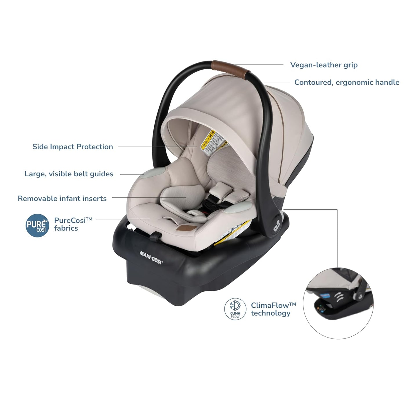 Mico™ Luxe Infant Car Seat, New Hope Tan