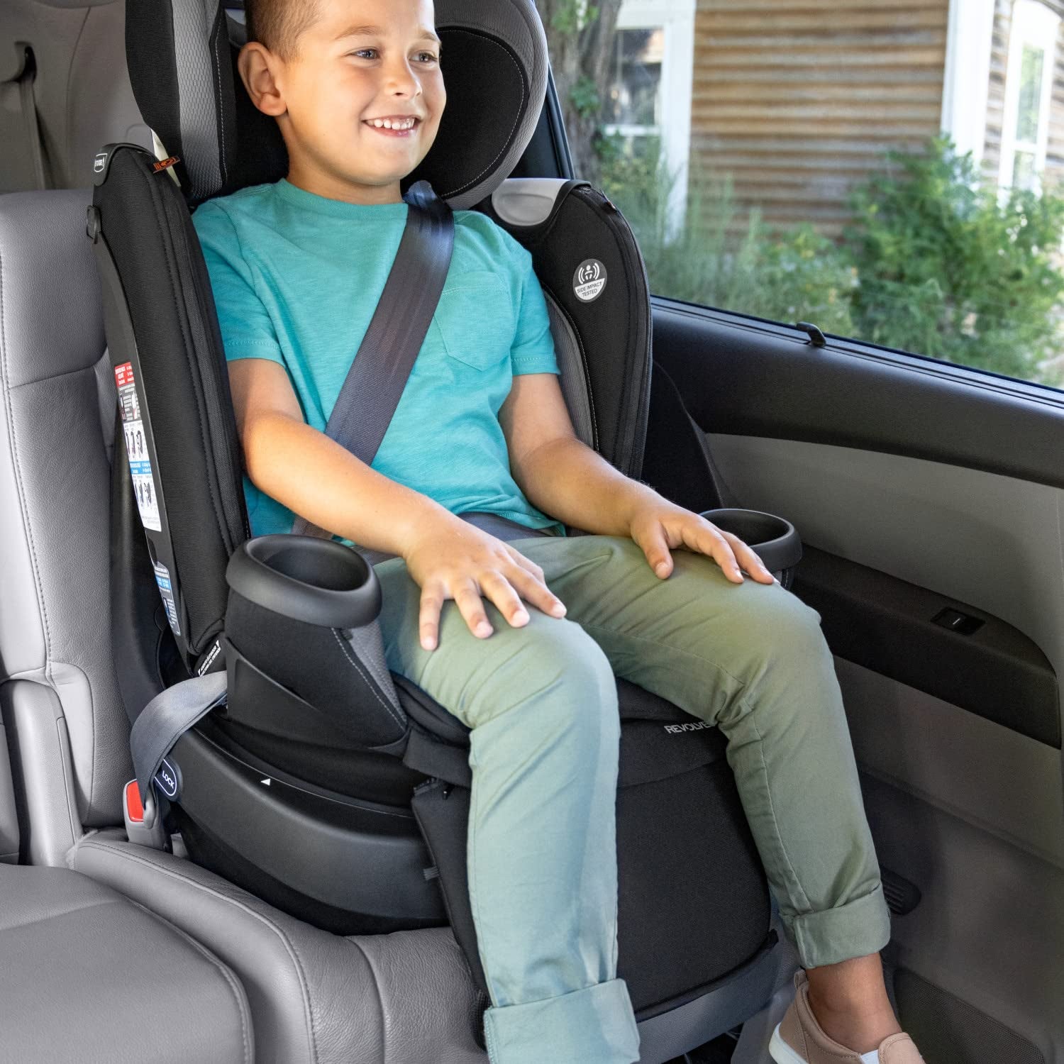 Revolve360 Extend Rotational All in 1 Convertible Car Seat, Rear Facing up to 50 Pounds with 360 Degree Rotation and 3 Modes, Rowe Pink