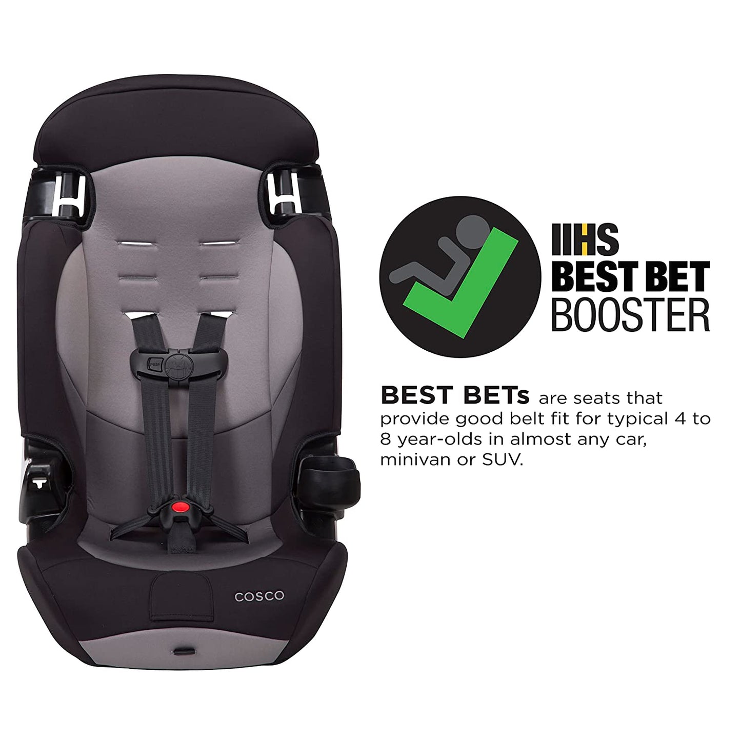 Finale DX 2-In-1 Booster Car Seat, Forward Facing 40-100 Lbs, Rainbow