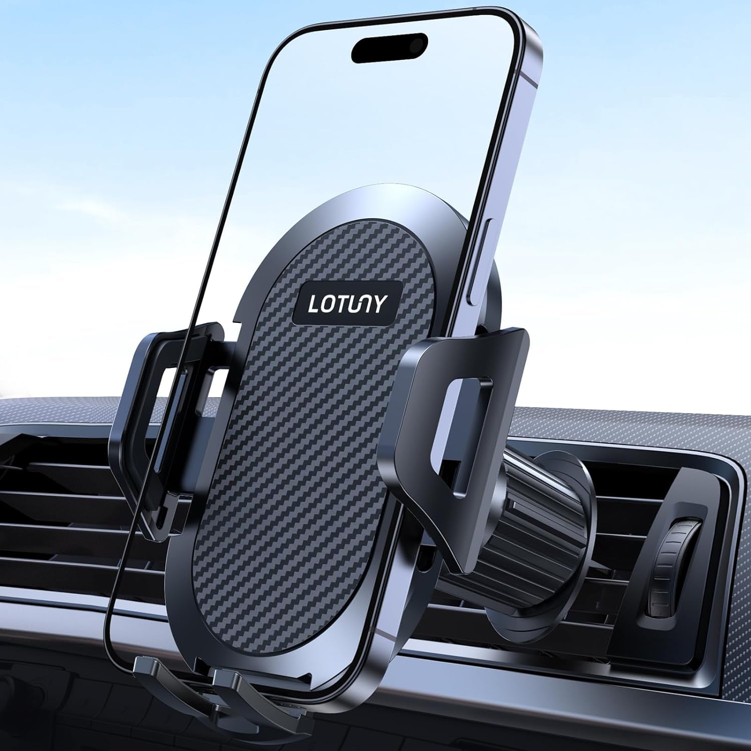Car Phone Holder Mount, [Upgraded Vent Clip Never Fall Off] Universal Phone Holders for Your Car, Hands Free Air Vent Cell Phone Car Mount Compatible with Iphone Samsung and All 4.0-7.0 Inches