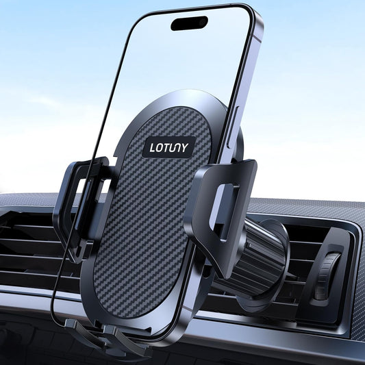 Car Phone Holder Mount, [Upgraded Vent Clip Never Fall Off] Universal Phone Holders for Your Car, Hands Free Air Vent Cell Phone Car Mount Compatible with Iphone Samsung and All 4.0-7.0 Inches