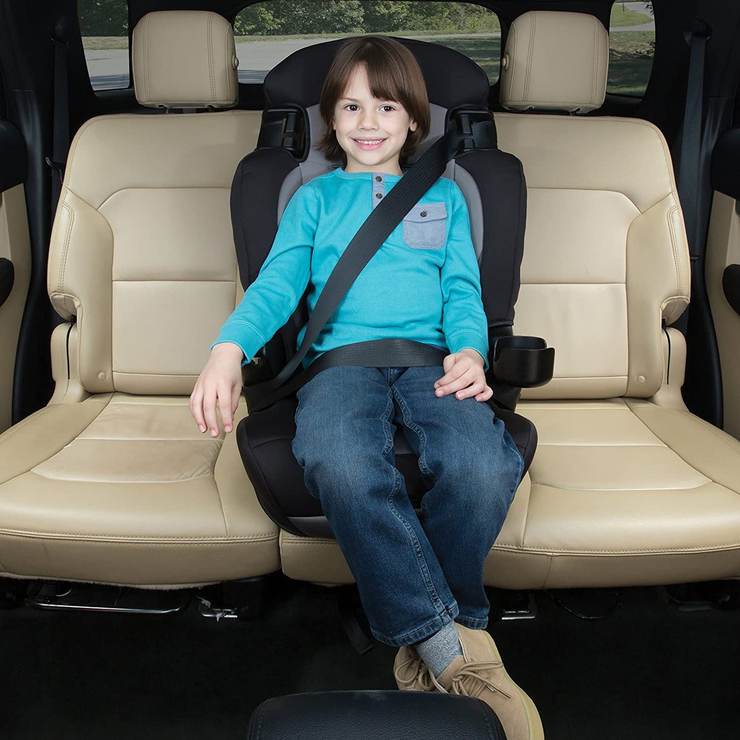 Finale DX 2-In-1 Booster Car Seat, Forward Facing 40-100 Lbs, Rainbow