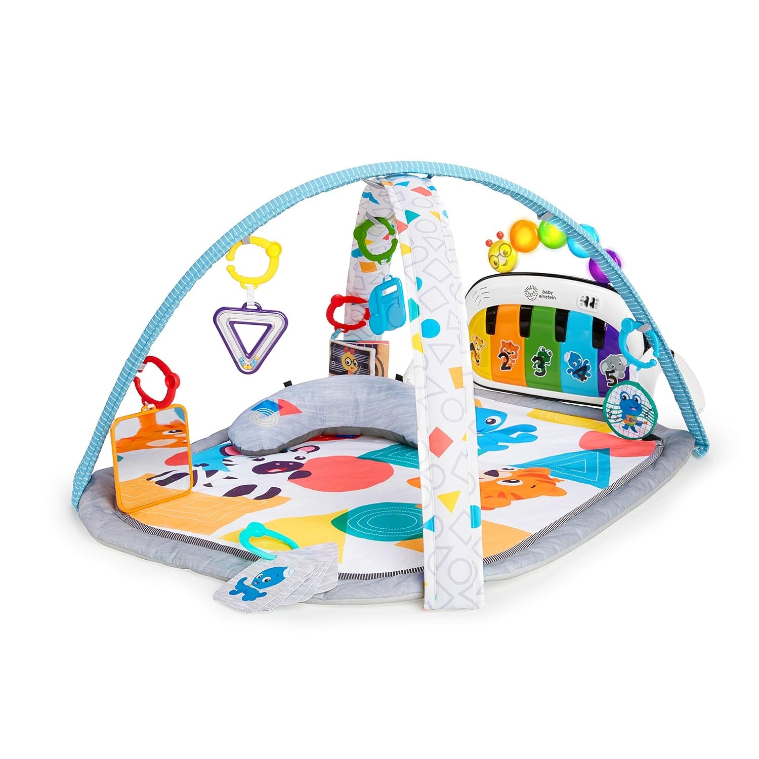 4-In-1 Kickin' Tunes Music and Language Play Gym and Piano Tummy Time Activity Mat