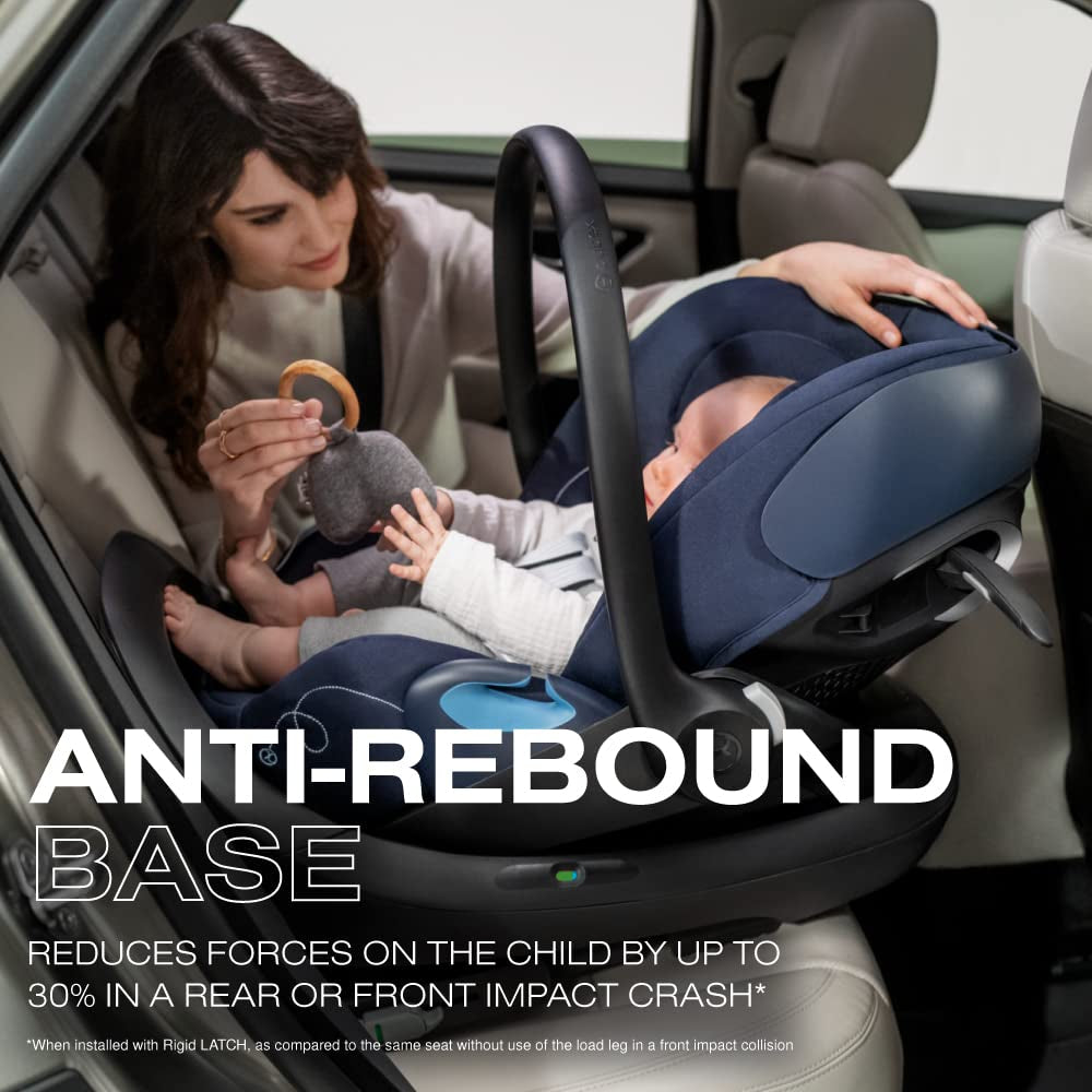 Cloud G Comfort Extend Infant Car Seat with Anti-Rebound Base, Linear Side Impact Protection, Latch Install, Ergonomic Full Recline, Extended Leg Rest, Seashell Beige